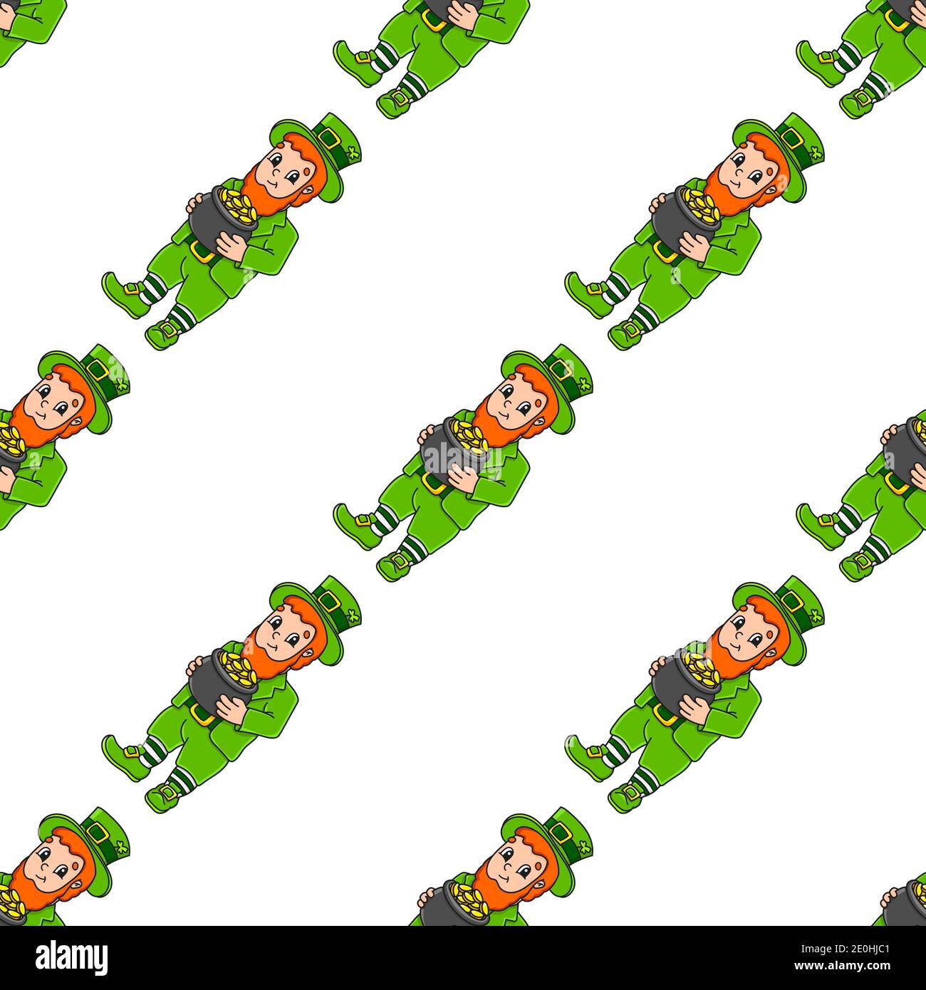 Colored seamless pattern. Cartoon style. Hand drawn. Vector ...