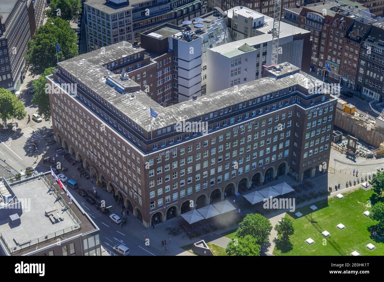 "Die Zeit", Helmut-Schmidt-Haus, Speersort, Hamburg, Deutschland Stock Photo