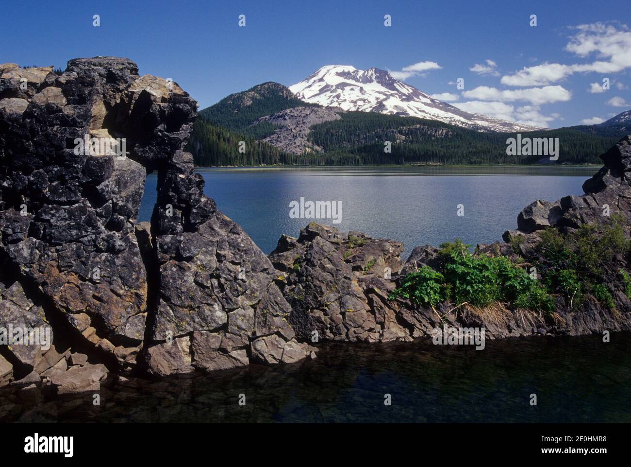 Sparks Lake, Deschutes National Forest, Oregon Stock Photo