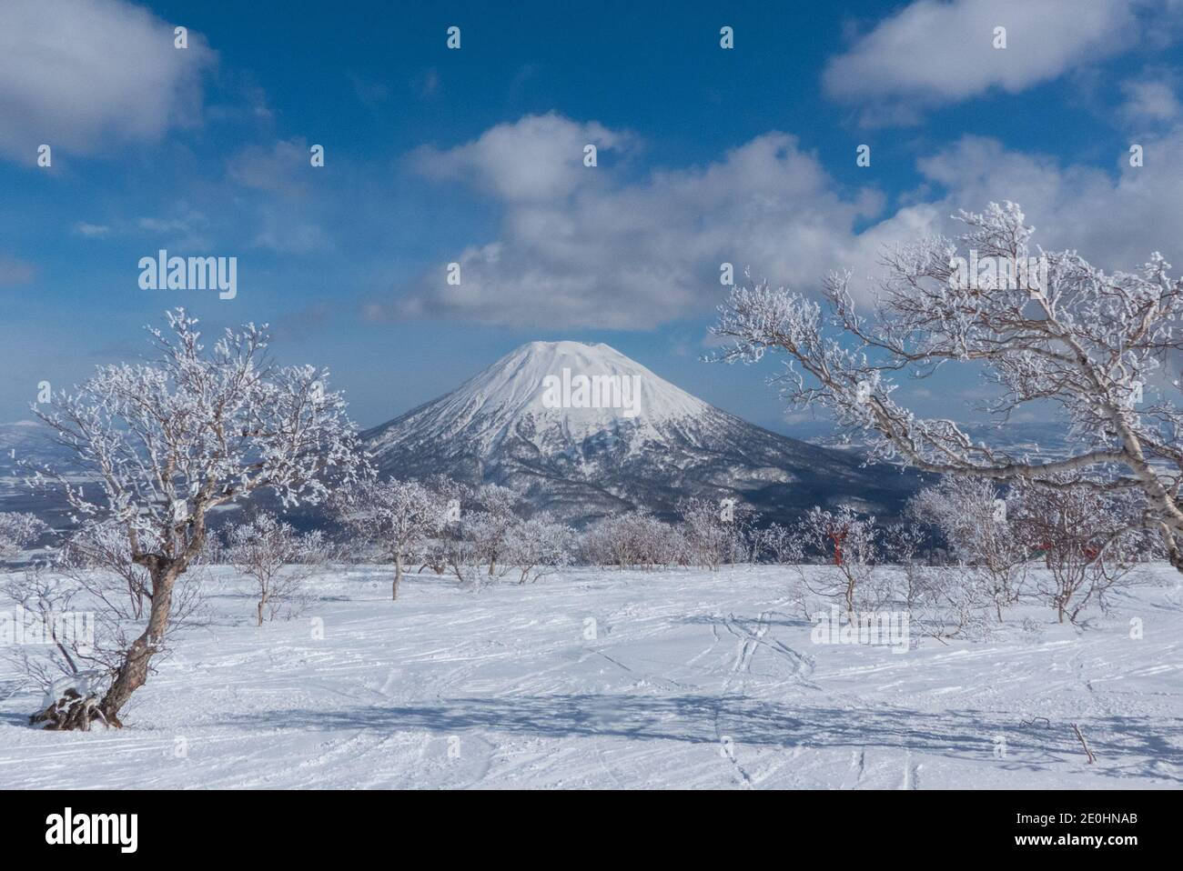 Mount Yotei An Active Volcano On A Sunny Winter Day In Niseko Hokkaido Stock Photo Alamy