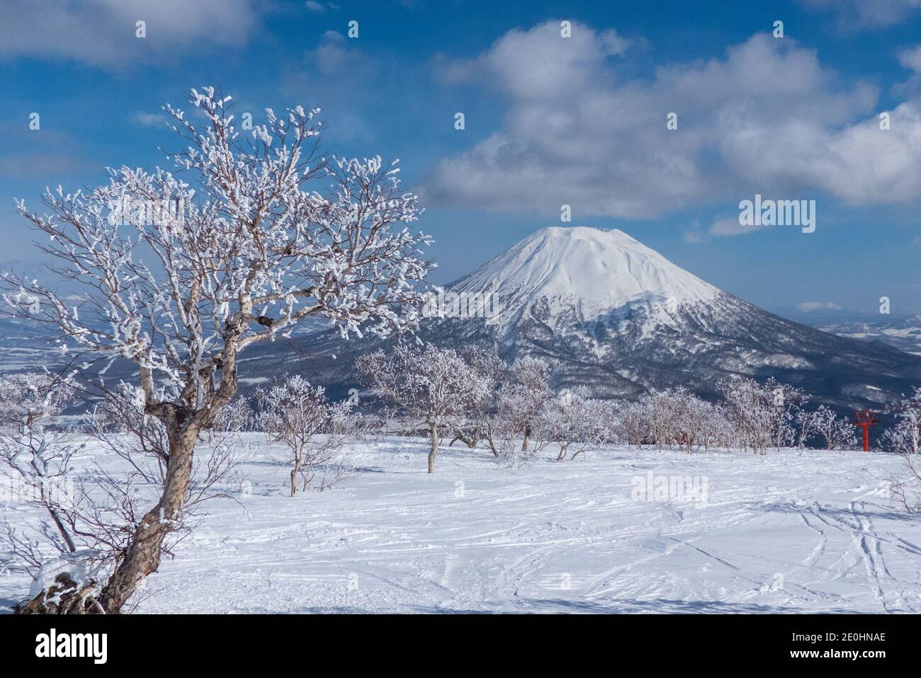 Mount Yotei An Active Volcano On A Sunny Winter Day In Niseko Hokkaido Stock Photo Alamy