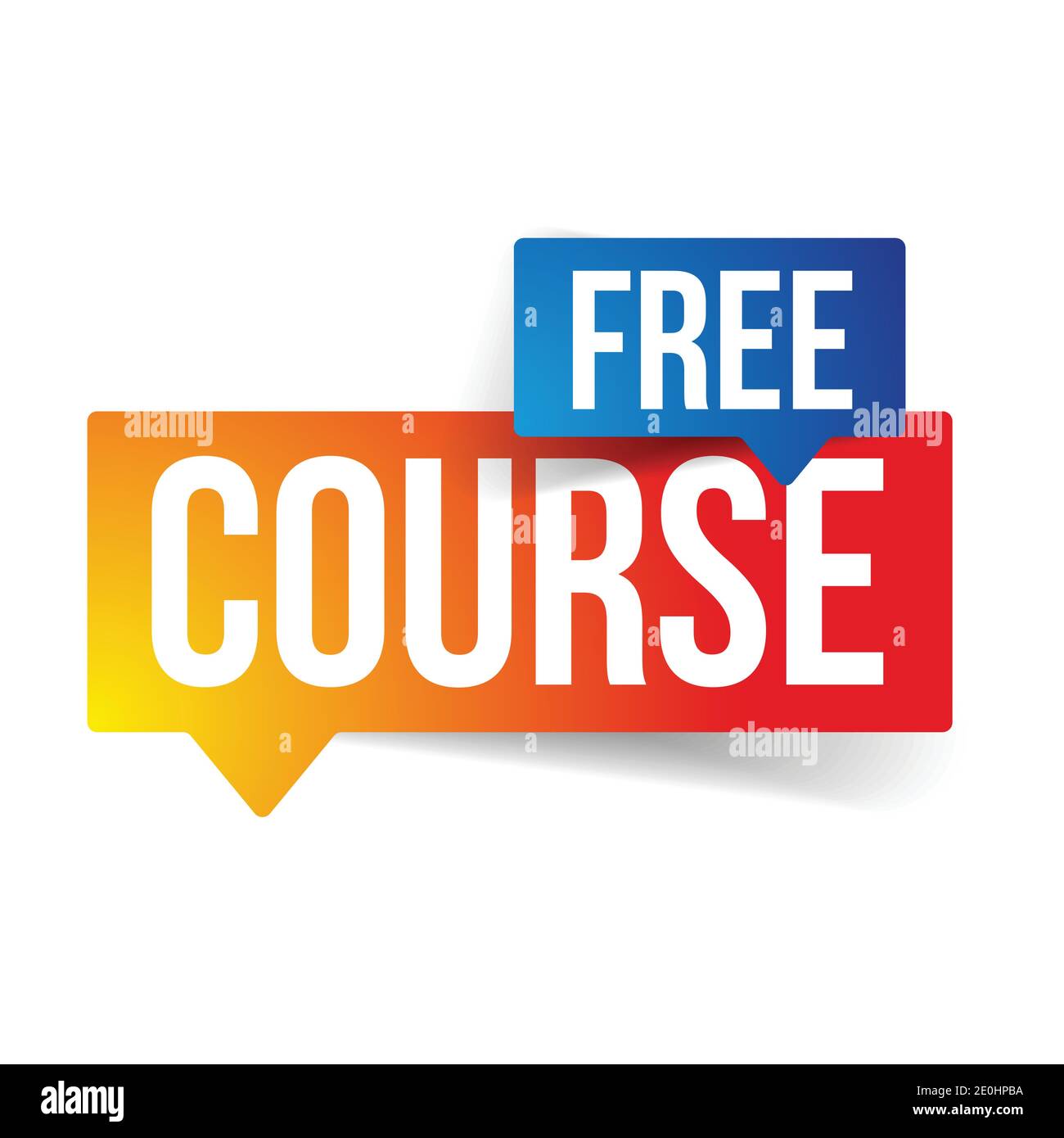Free Course sign label speech bubble Stock Vector