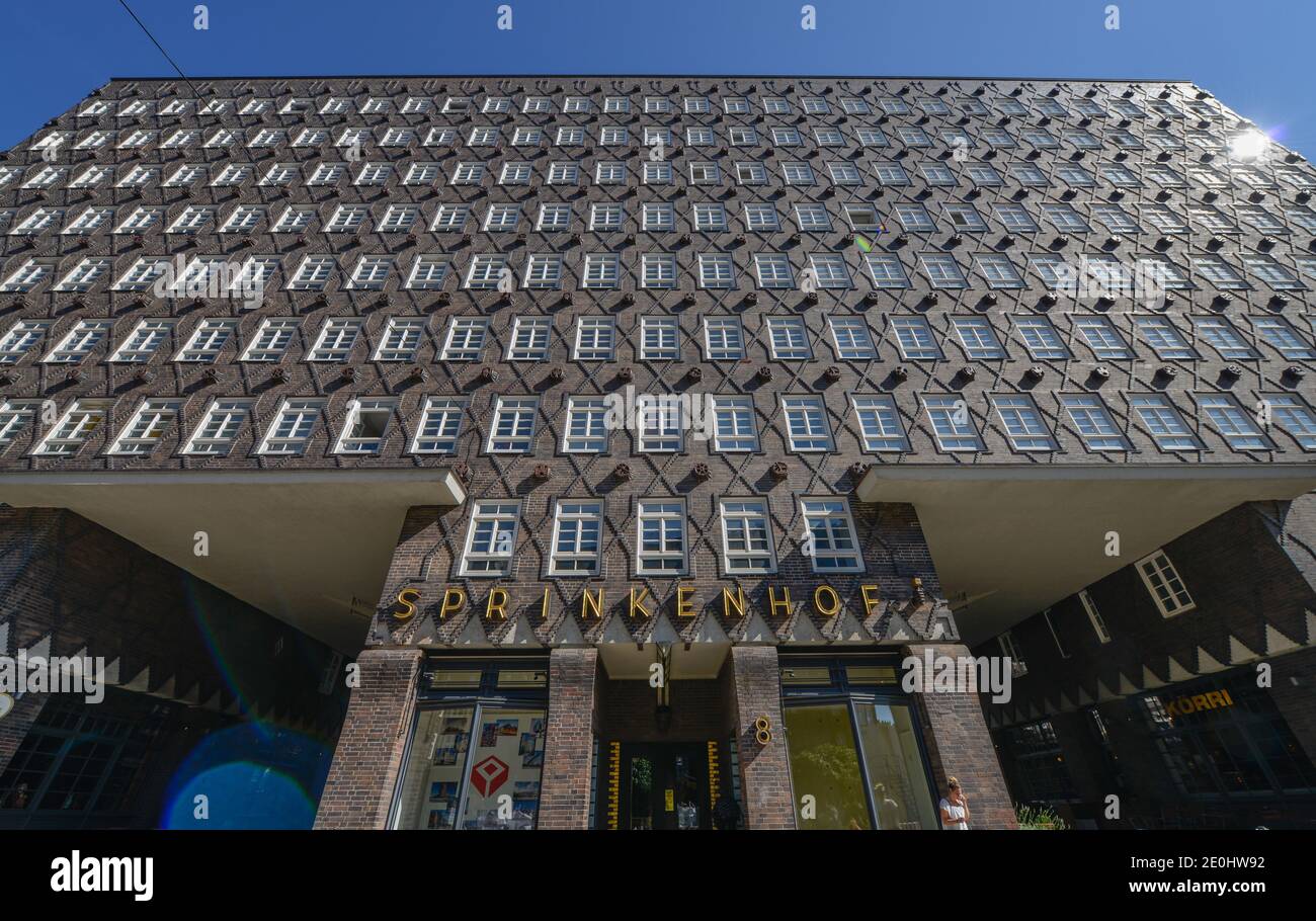 Sprinkenhof, Burchardstrasse, Kontorhausviertel, Hamburg, Deutschland Stock Photo