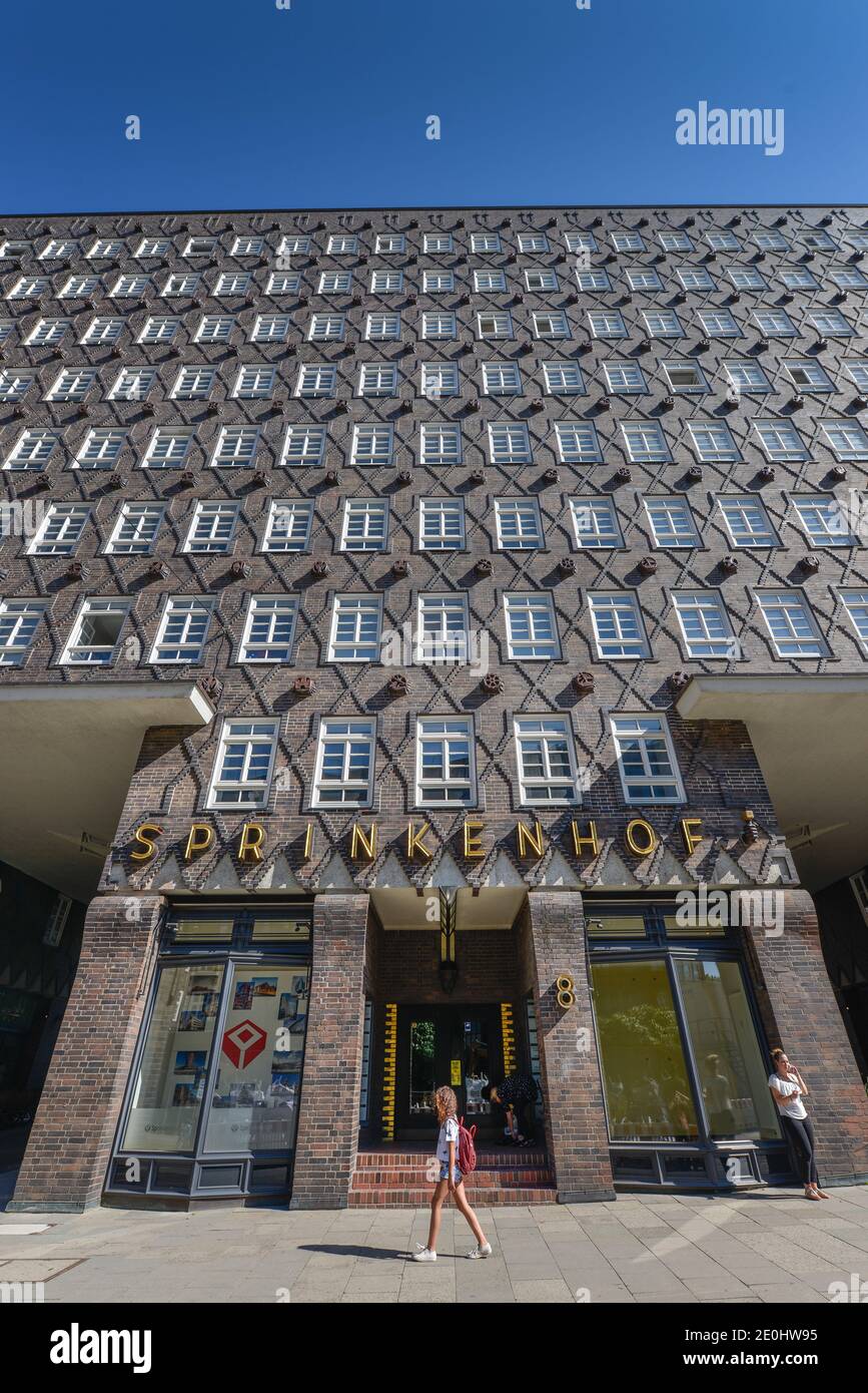 Sprinkenhof, Burchardstrasse, Kontorhausviertel, Hamburg, Deutschland Stock Photo