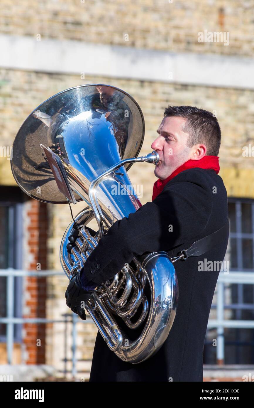 Tuba player in brass band hires stock photography and images Alamy