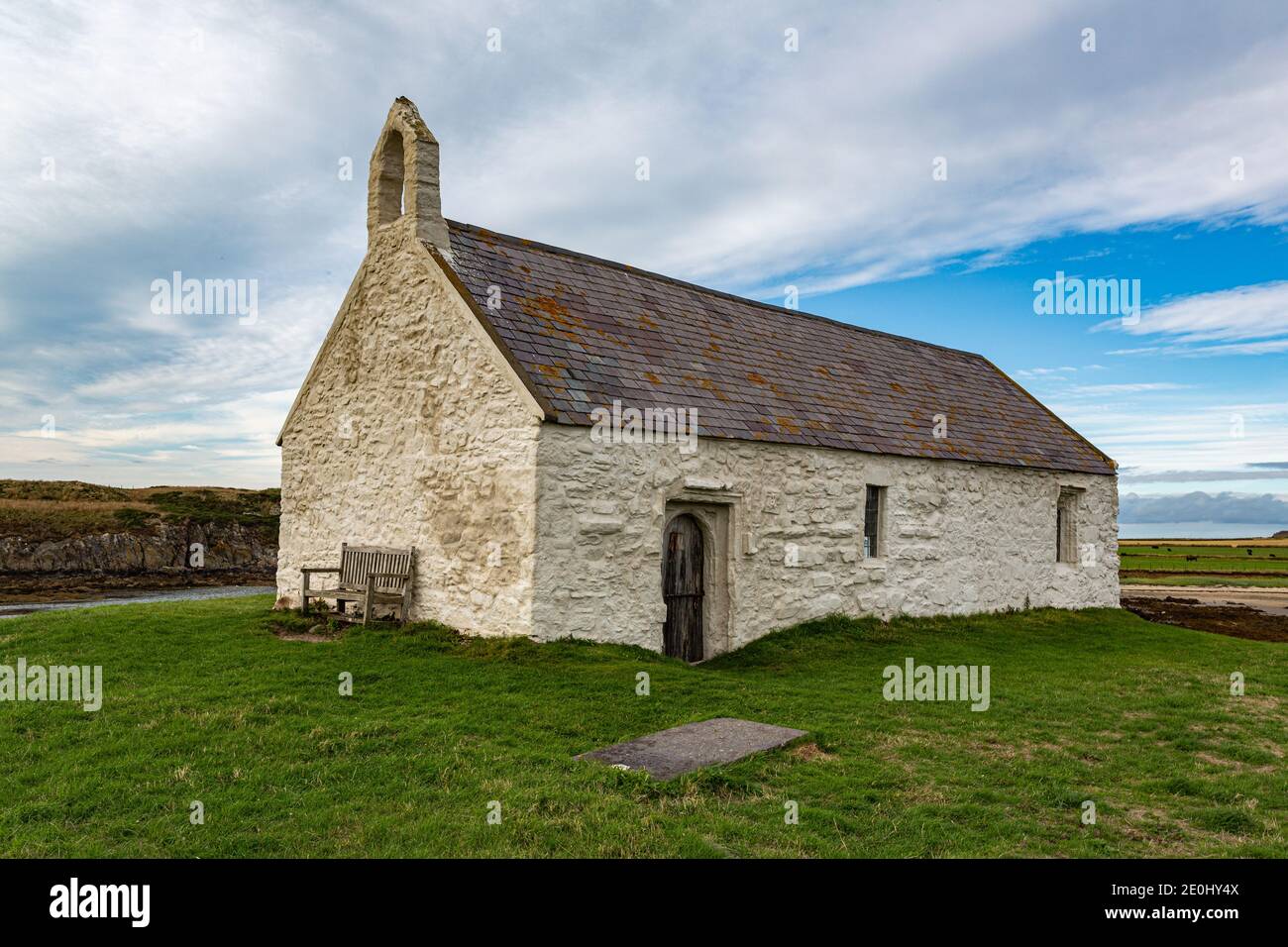 St cwyfans church Anglesey Stock Photo Alamy