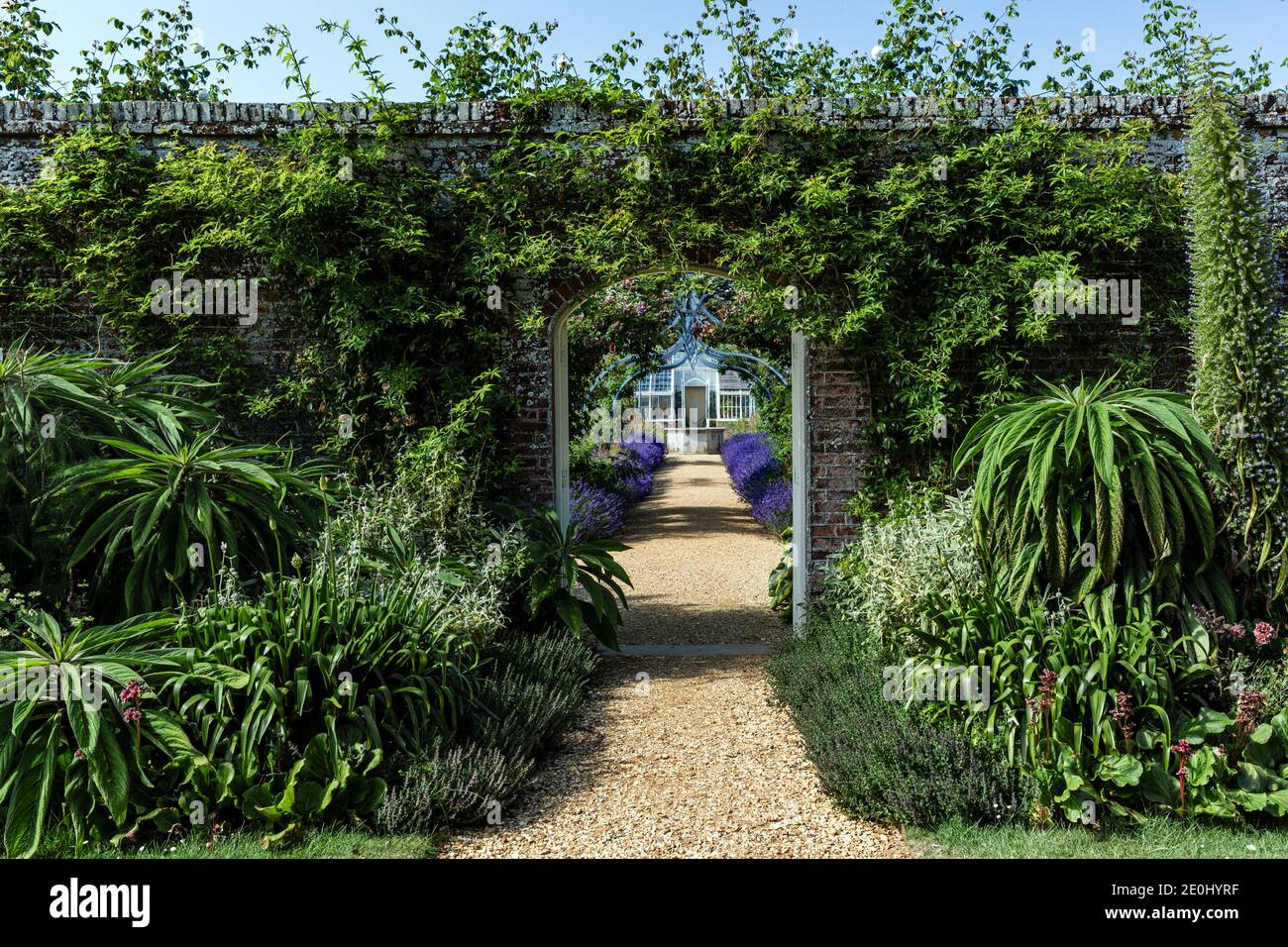 formal walled garden at Osborne House East Cowes Isle of Wight England UK English Heritage Stock Photo