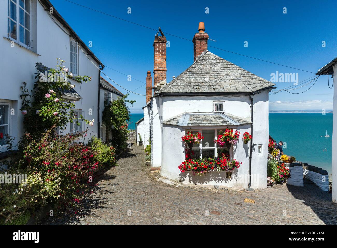 The picturesque coastal village of Clovelly in Devon, England, Uk Stock Photo