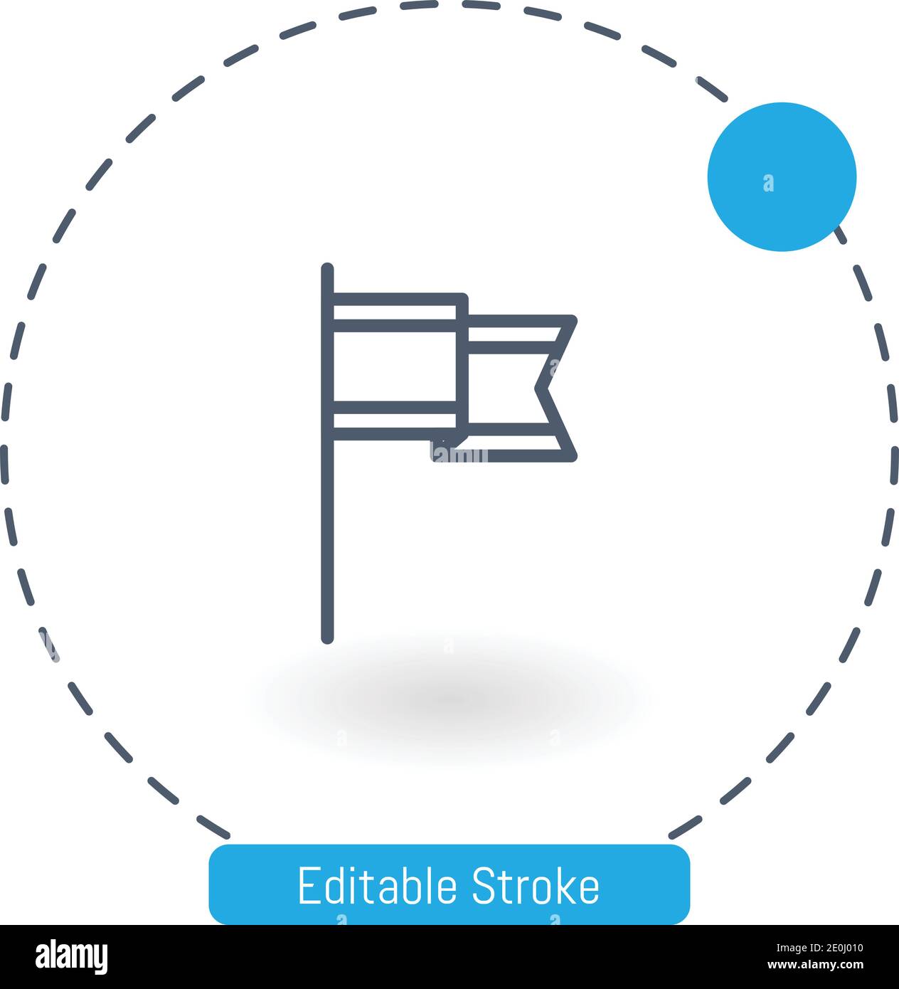 flag vector icon editable stroke outline icons for web and mobile Stock ...
