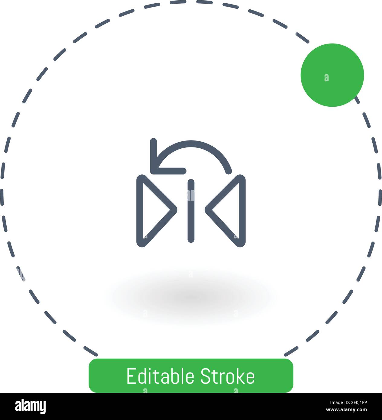 flip vector icon editable stroke outline icons for web and mobile Stock Vector