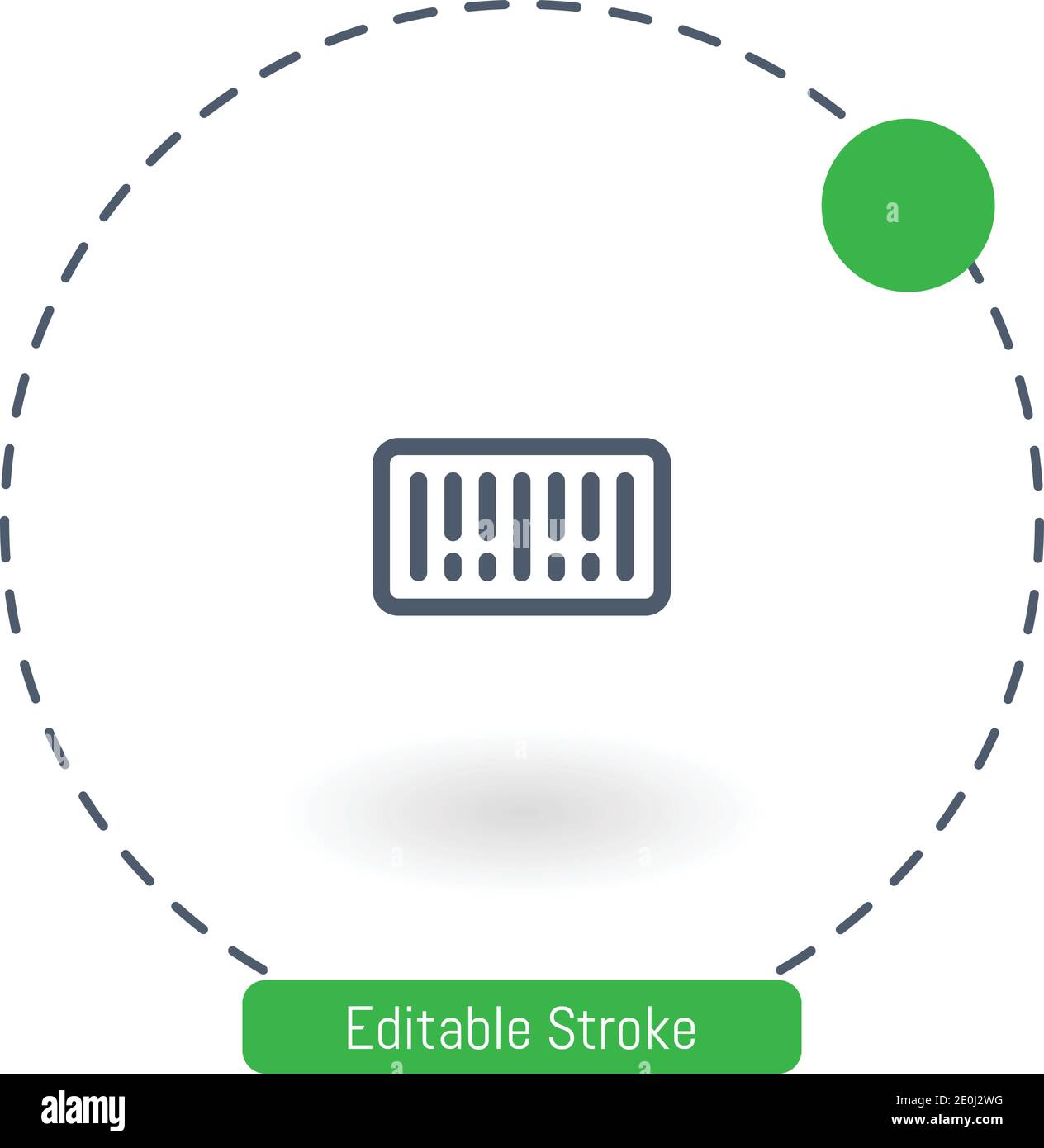 barcode vector icon editable stroke outline icons for web and mobile Stock Vector