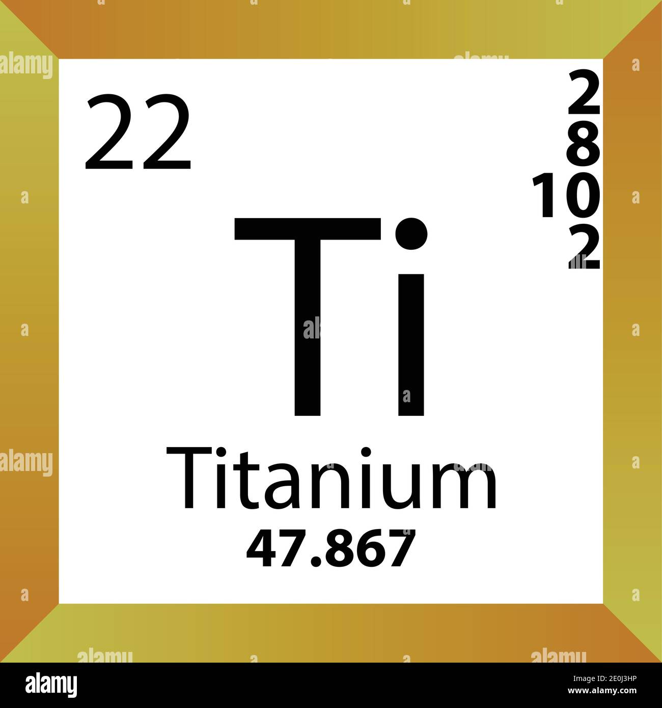 Ti Titanium Chemical Element Periodic Table. Single vector illustration,  colorful Icon with molar mass, electron conf. and atomic number Stock  Vector Image & Art - Alamy