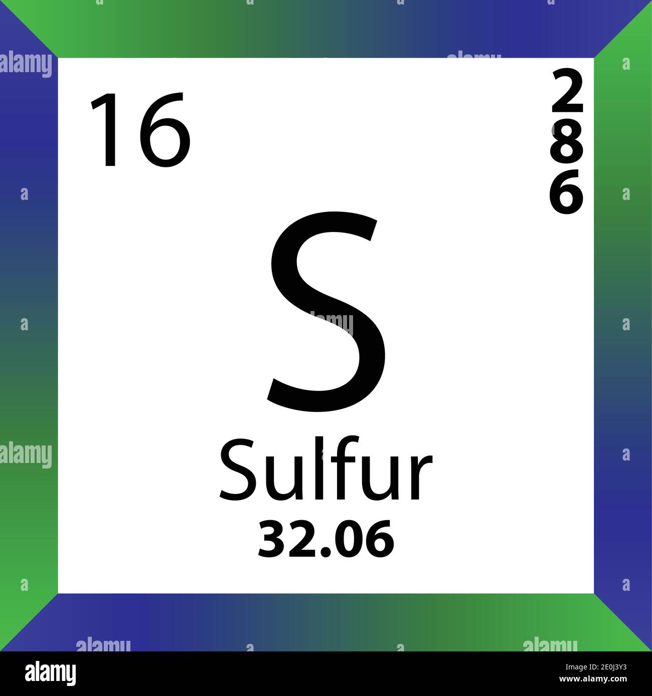 Sulfur Periodic Table Of The Elements Vector Illustration Eps 10 Stock Vector Image Art Alamy
