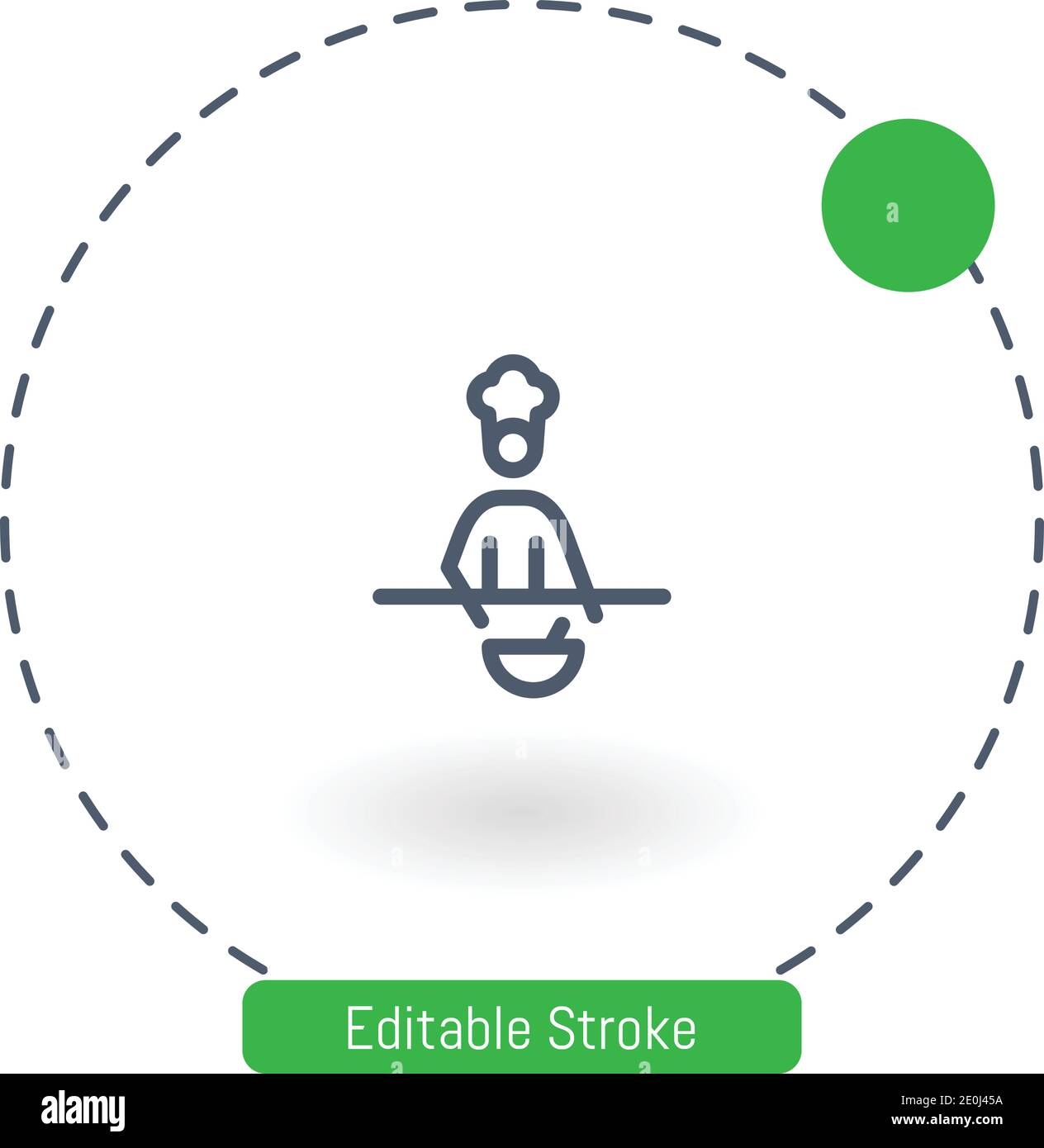 man cooking vector icon editable stroke outline icons for web and ...