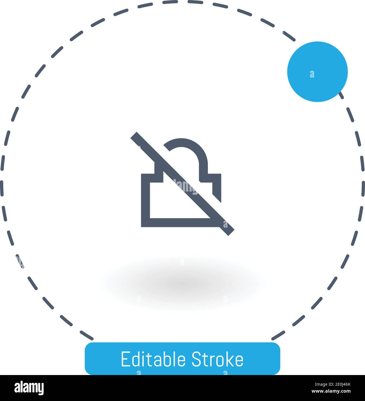 padlock vector icon editable stroke outline icons for web and mobile Stock Vector