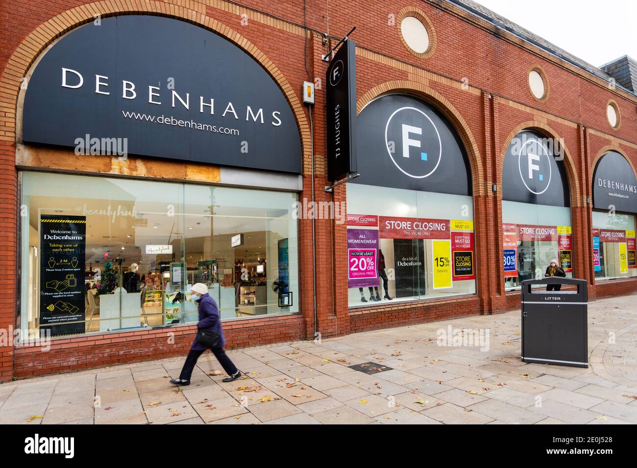 Debenhams store Preston, Lancashire. Due to close down after going into administration. Stock Photo