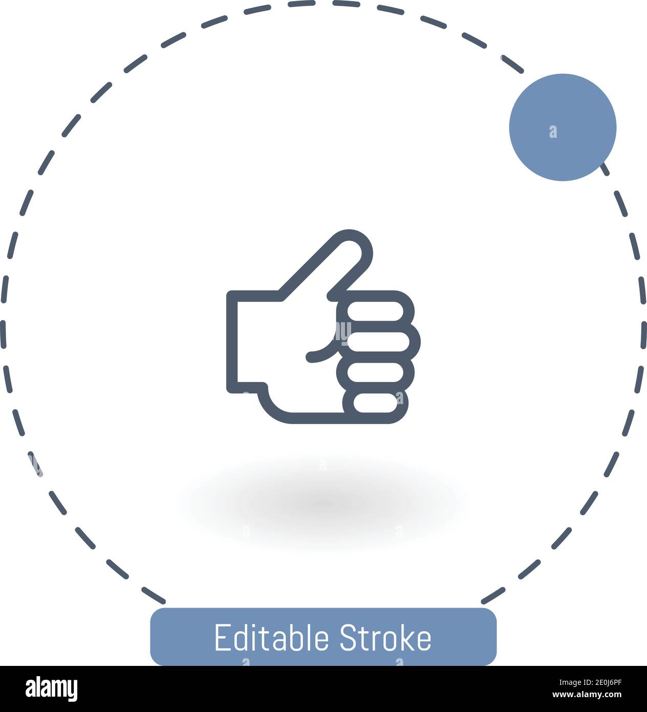 thumb up vector icon editable stroke outline icons for web and mobile ...