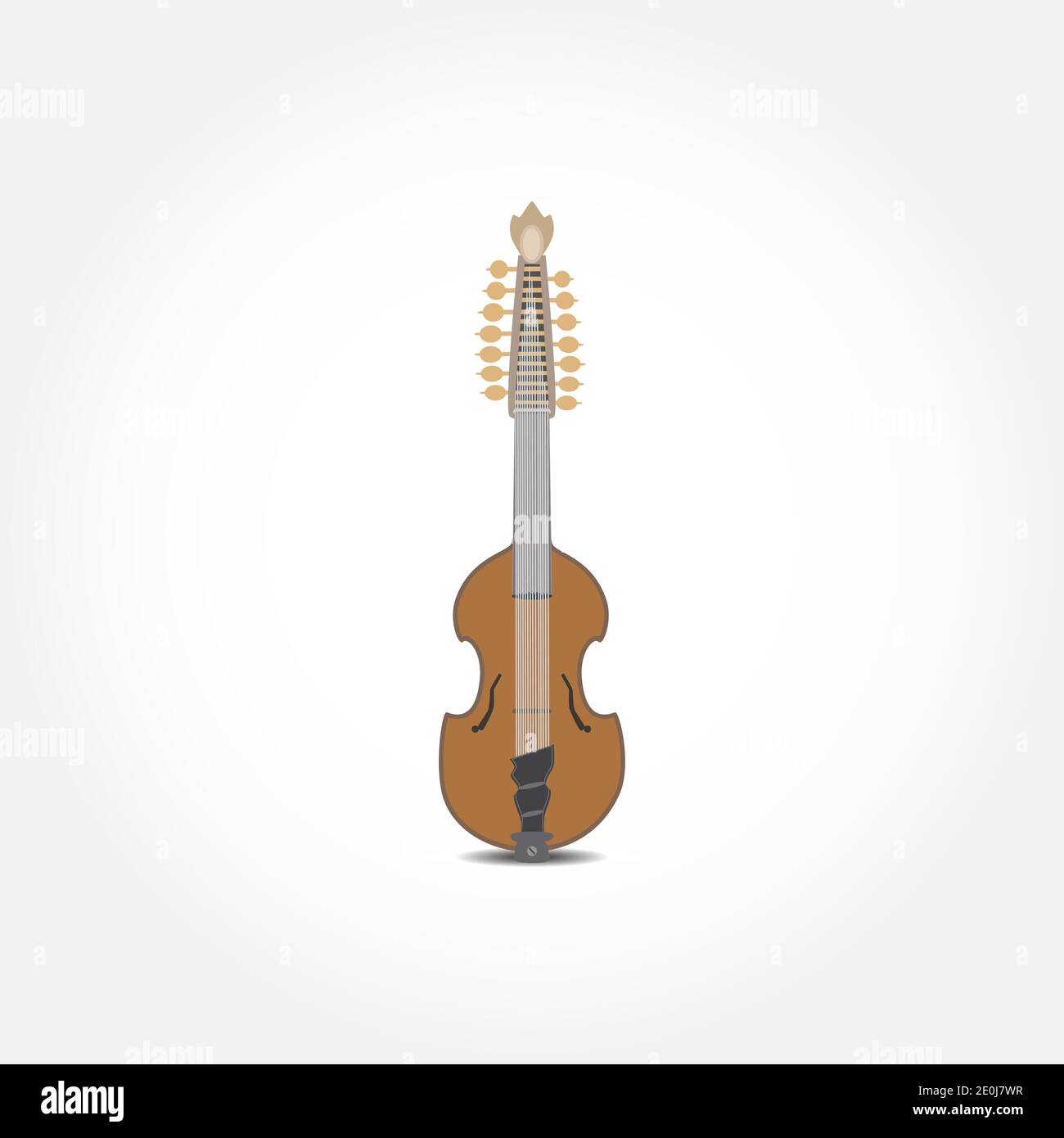 Vector illustration of resonator viola guitar Stock Vector