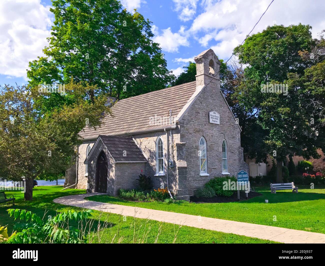 Historic stone church in Lakefield Ontario Stock Photo Alamy