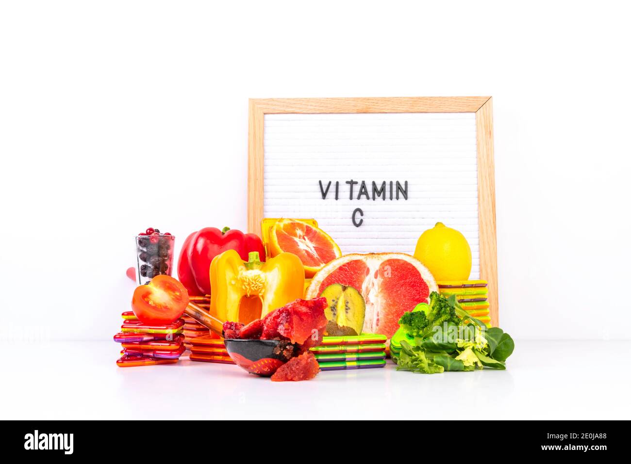 Products containing Vitamin C, antioxidant, fiber in fruits and