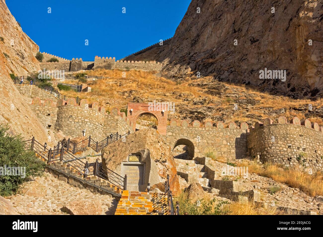 Alinjagala, an ancient citadel in Alinja Mountain, Nakhchivan Autonomous Republic, an exclave of Azerbaijan Stock Photo