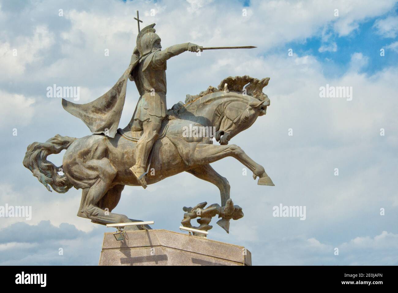 Memorial to the Battle of Avarayr in Vartanants Square, Gyumri, Shirak Province, Armenia Stock Photo