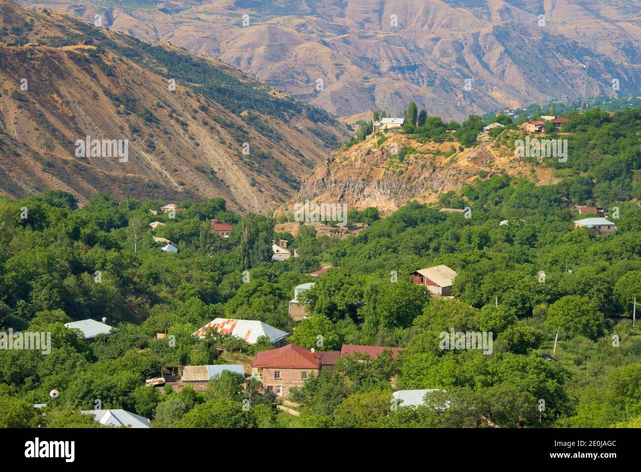 Garni village in the mountain, Kotayk Province, Armenia Stock Photo