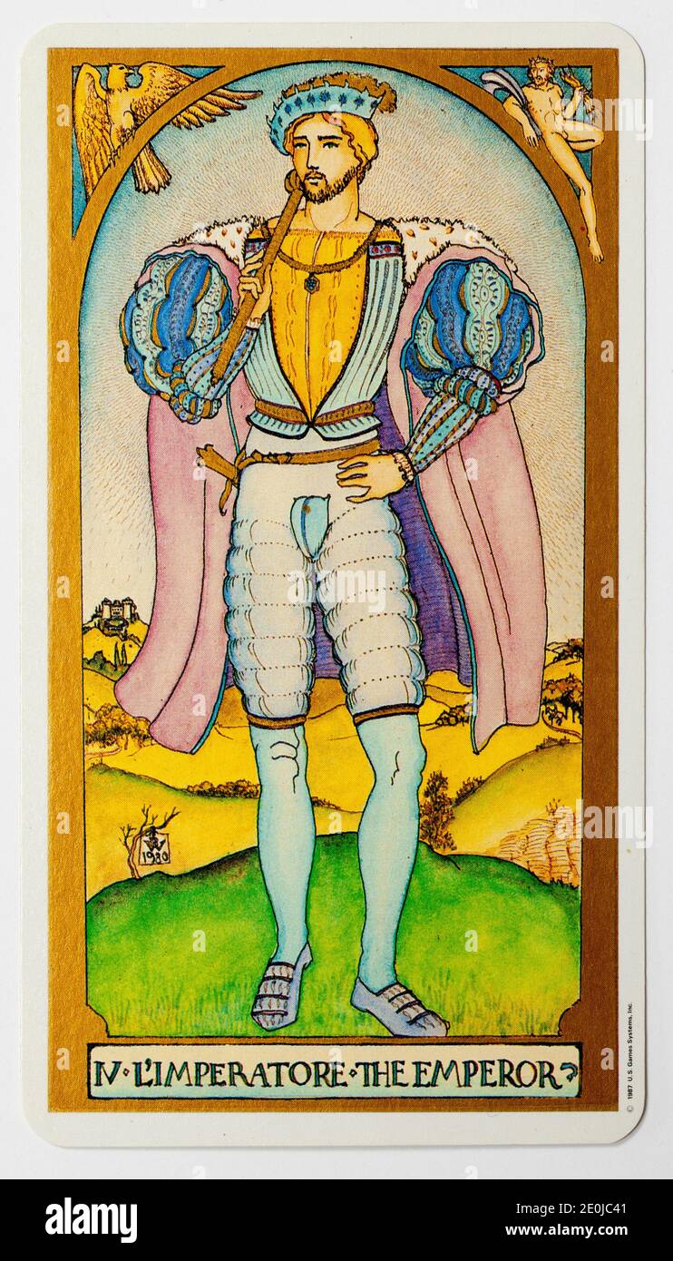 The Emperor Tarot Card from US Games Systems Ltd Renaissance Deck Stock Photo