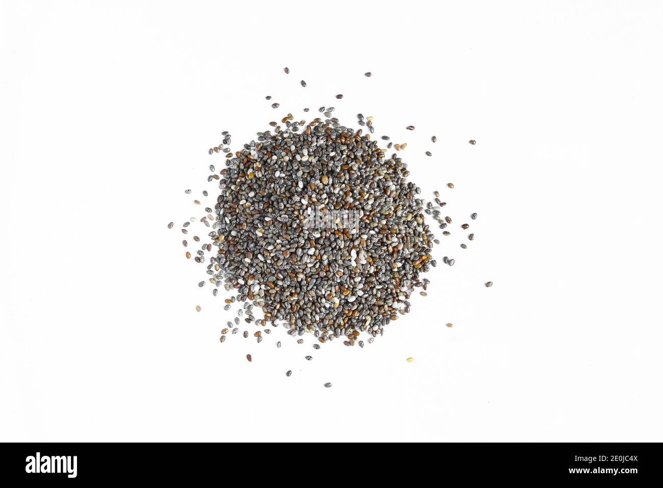 Pile of chia seeds isolated on white background Stock Photo Alamy