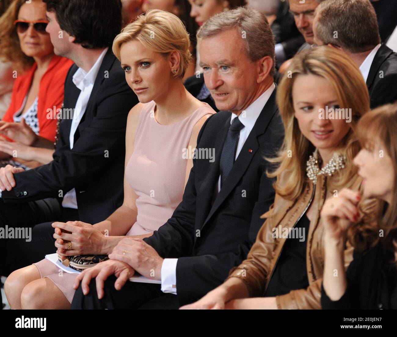 Delphine Arnault and her brother Antoine Arnault attend the Givenchy  Spring-Summer 2008 Ready-to-Wear collection presentation held at the  Carreau du Temple in Paris, France, on October 3, 2007. Photo by Denis  Guignebourg/ABACAPRESS.COM