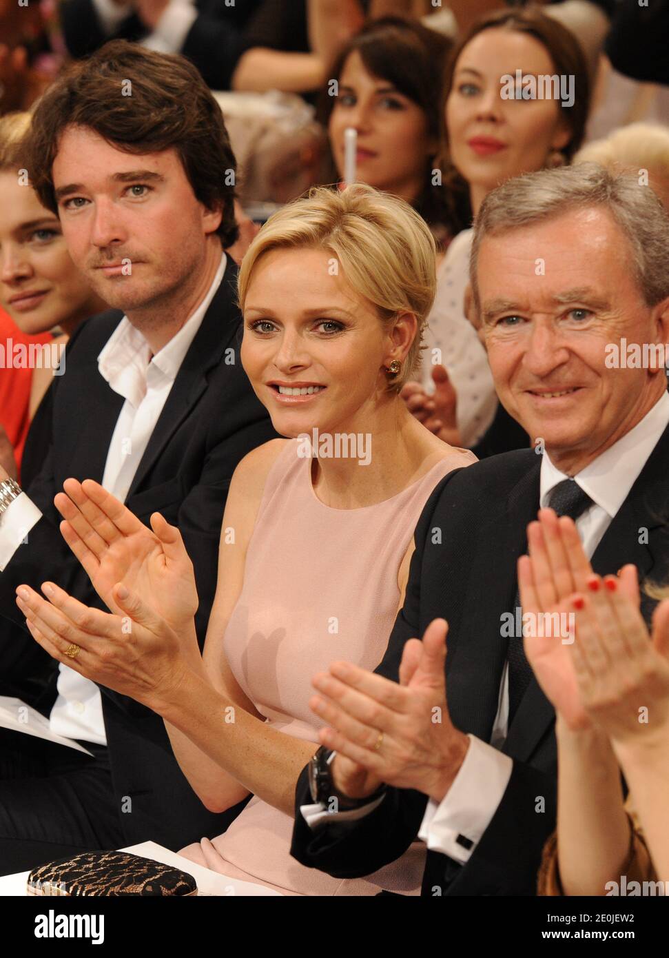 Antoine Arnault, Princess Charlene of Monaco and Bernard Arnault