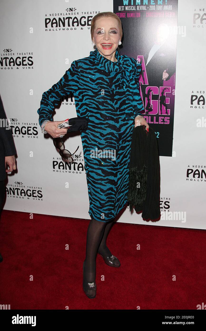 Anne Jeffreys arriving at the opening night of Broadway musical 'La Cage aux Folles' held at the Pantages Theater in Hollywood, CA, USA on July 11, 2012. Photo by Krista Kennell/ABACAPRESS.COM Stock Photo