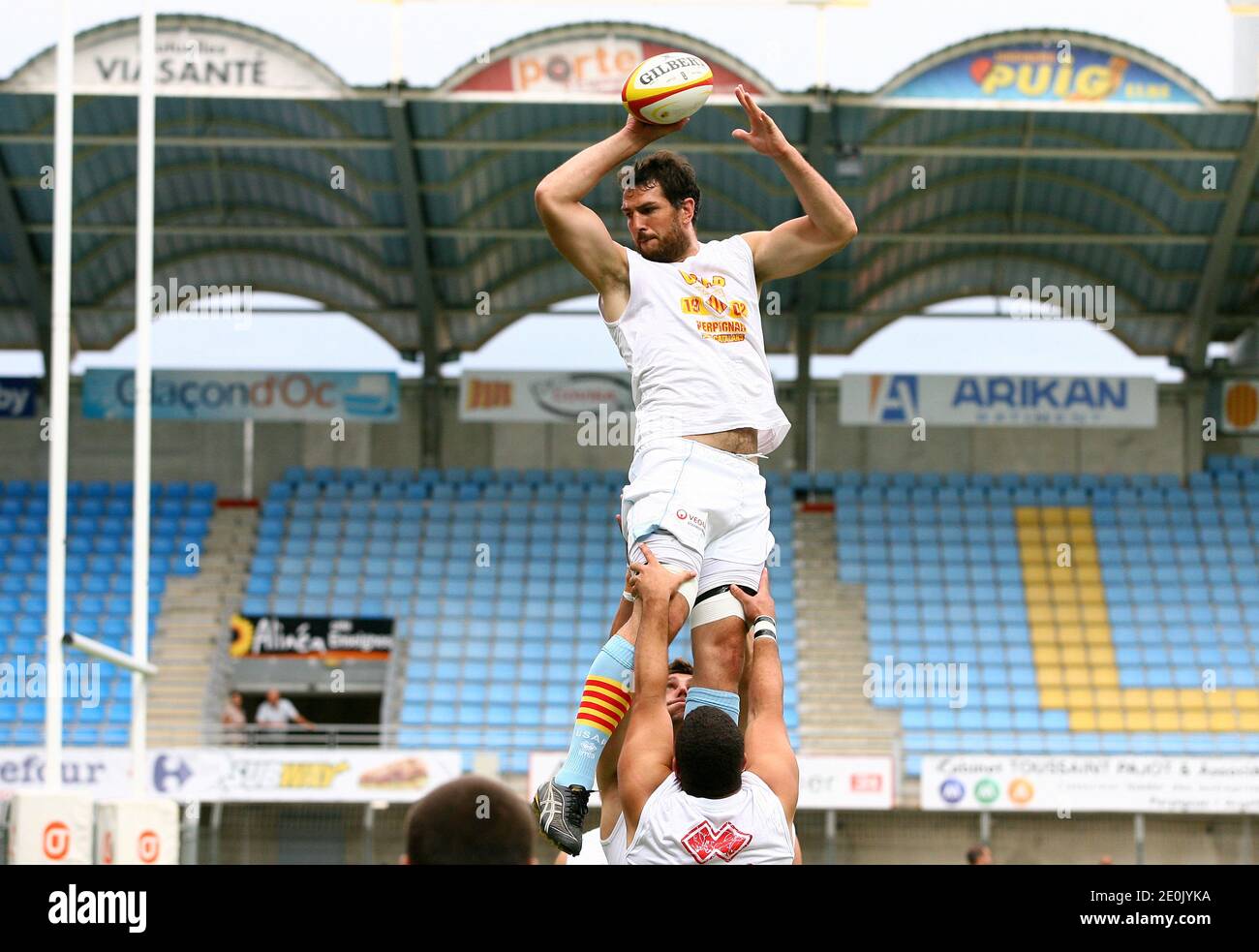 USA Perpignan's Guillaume Vilaceca during the french Top 14 rugby match