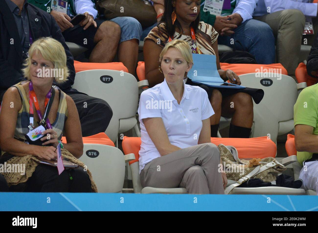 Princess Charlene of Monaco during the 2012 London Olympics Games at Aquatics Center in London, UK on July 29, 2012. Photo by Gouhier-Guibbaud-JMP/ABACAPRESS.COM Stock Photo