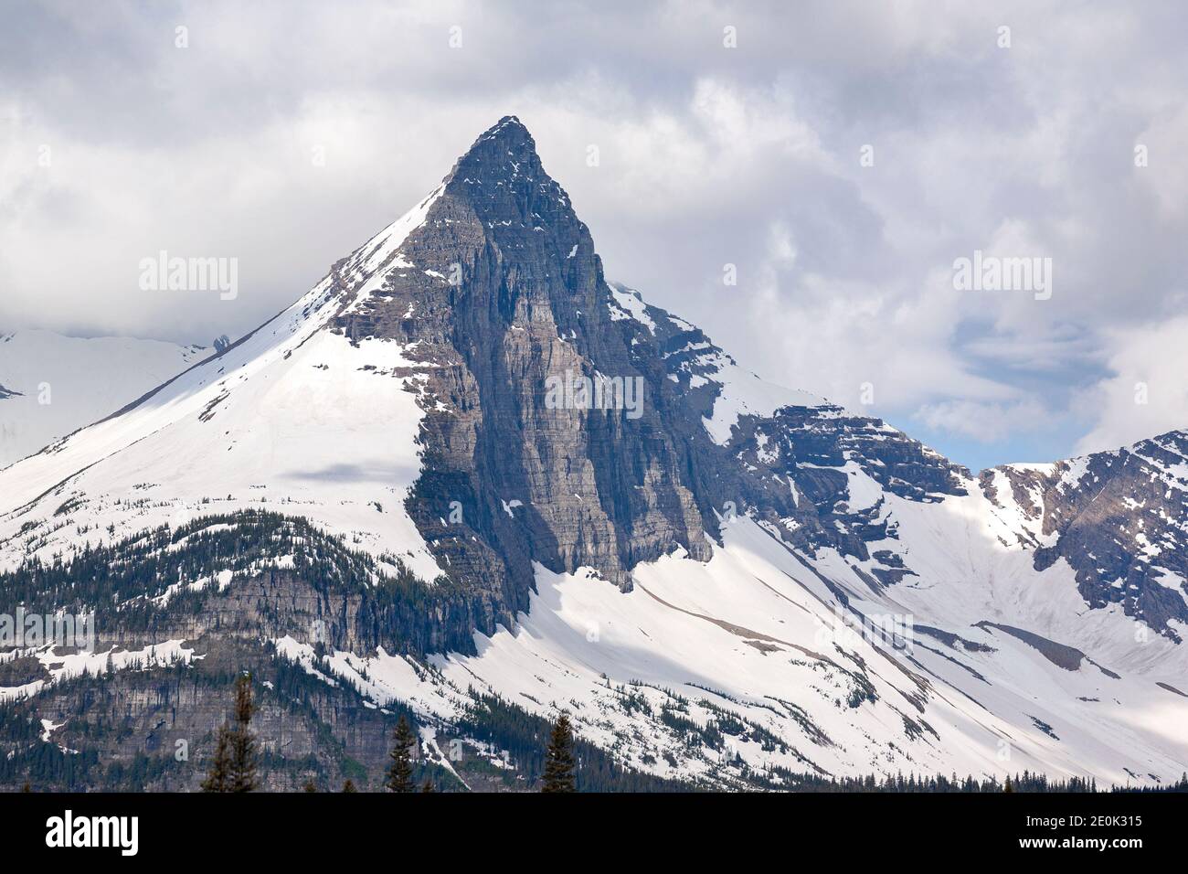Gunsight Mountain in Glacier National Park Stock Photo