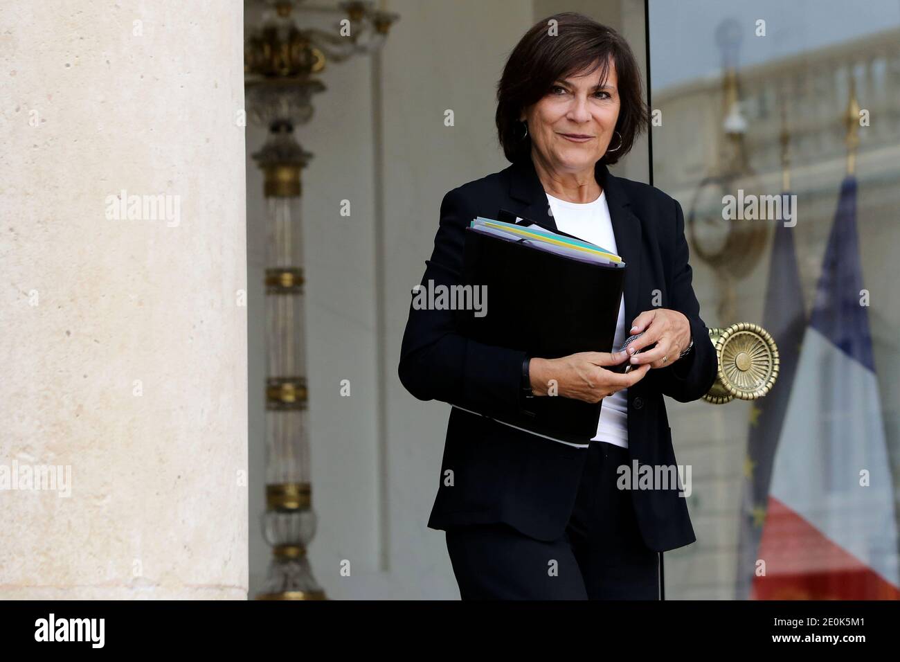 French Junior Minister for Disabled People Marie-Arlette Carlotti leaves the Elysee Palace in Paris, France on august 01, 2012 after the weekly cabinet meeting. Photo by Stephane Lemouton/ABACAPRESS.COM. Stock Photo