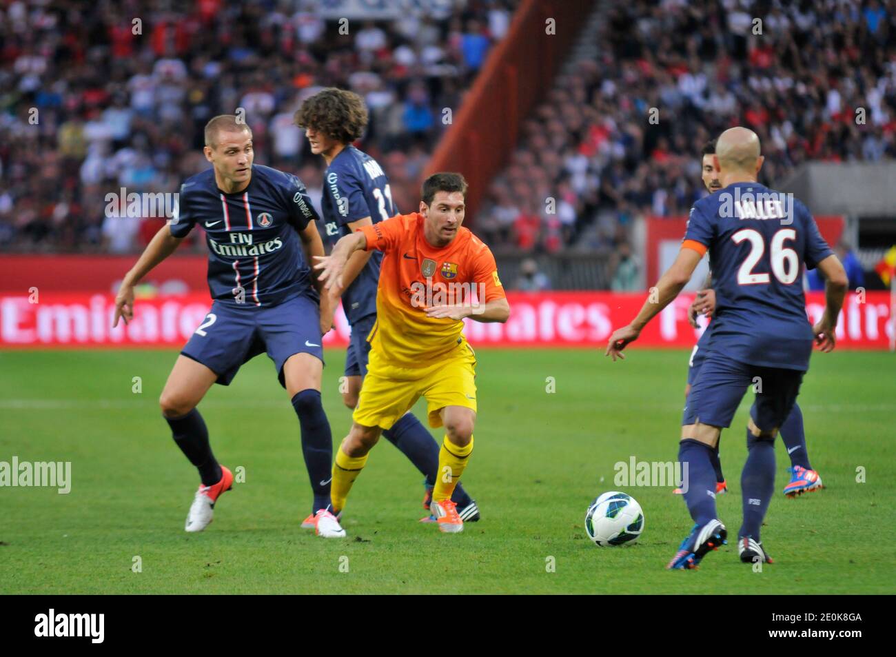 Fc Barcelona S Lionel Messi During The Friendly Football Match Psg Vs Barcelona At Parc Des Princes In Paris France On August 4 12 The Match Ended In A 2 2 Draw Photo By