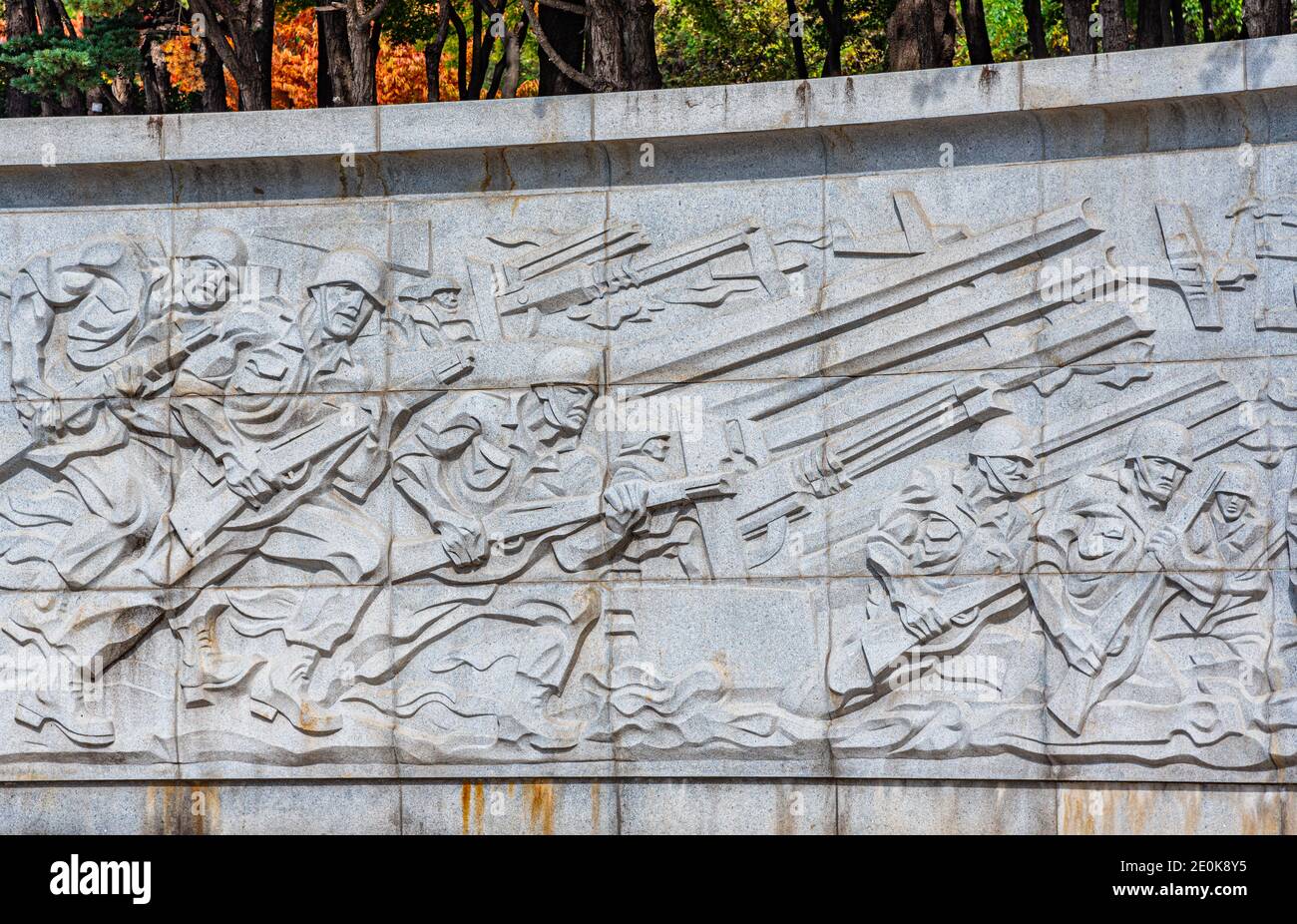 INCHEON, KOREA, OCTOBER 25, 2019: Mosaic at Incheon Landing Operation Memorial hall in Republic of Korea Stock Photo