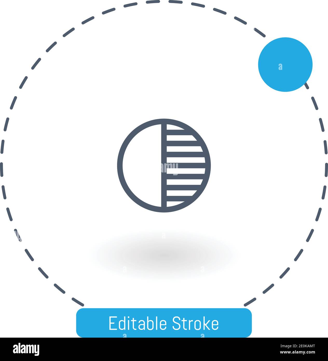 contrast vector icon editable stroke outline icons for web and mobile Stock Vector