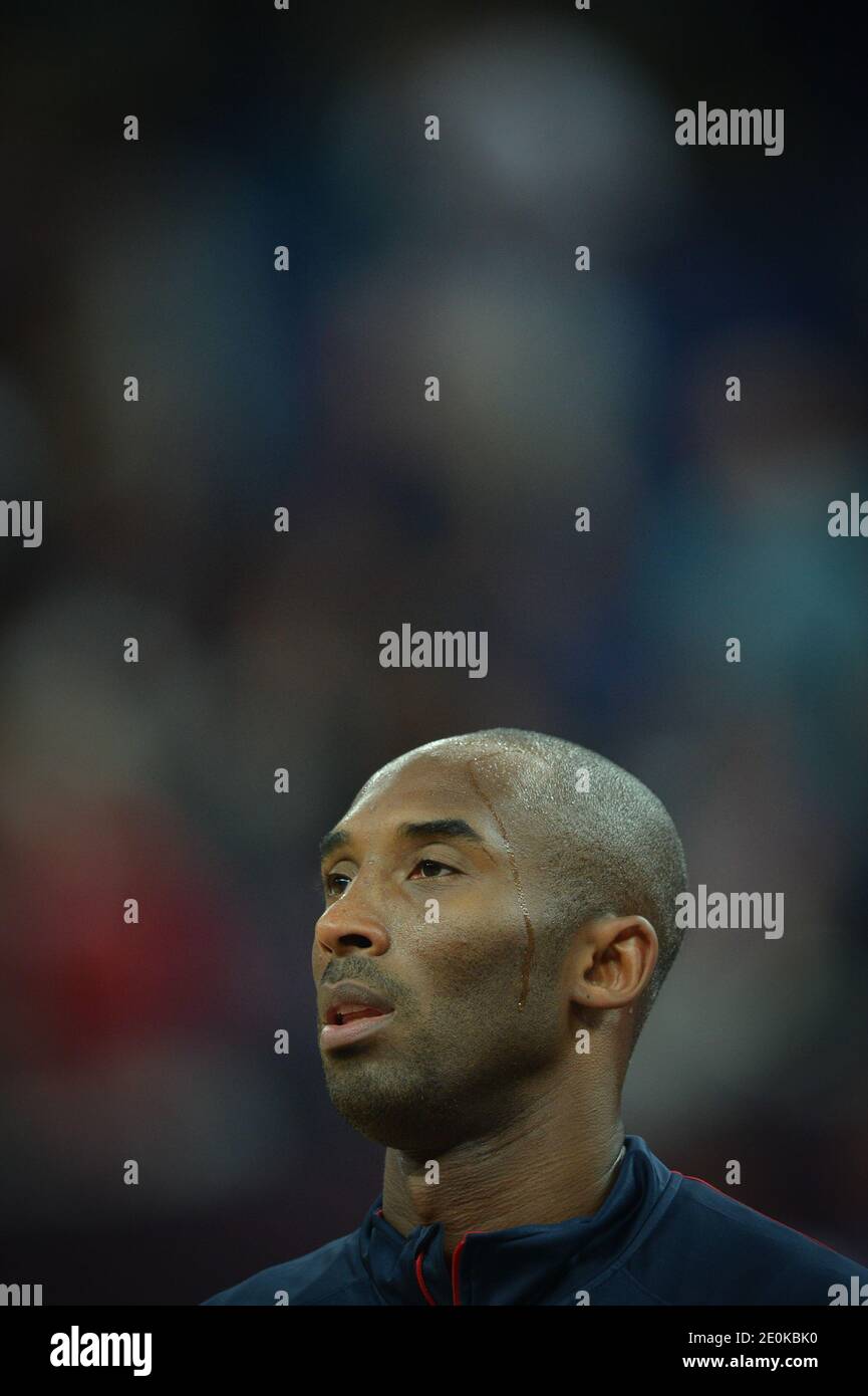 USA's Kobe Bryant competes during the men's basketball semifinal match Argentina vs USA at North Greenwich Arena, during the London 2012 Olympic Games, on August 10, 2012. Photo by Gouhier-Guibbaud-JMP/ABACAPRESS.COM Stock Photo