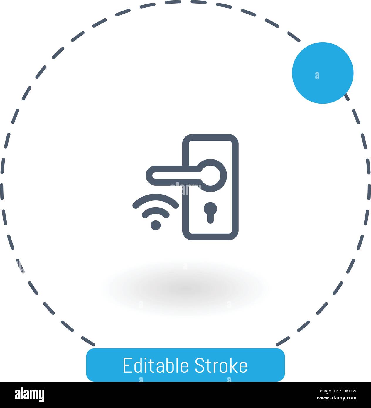 smart lock vector icon editable stroke outline icons for web and mobile Stock Vector