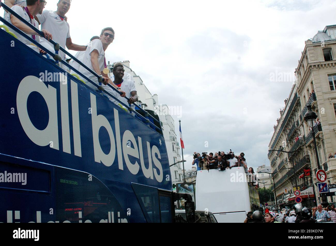 French Athletes during the French Athletes parade after the London