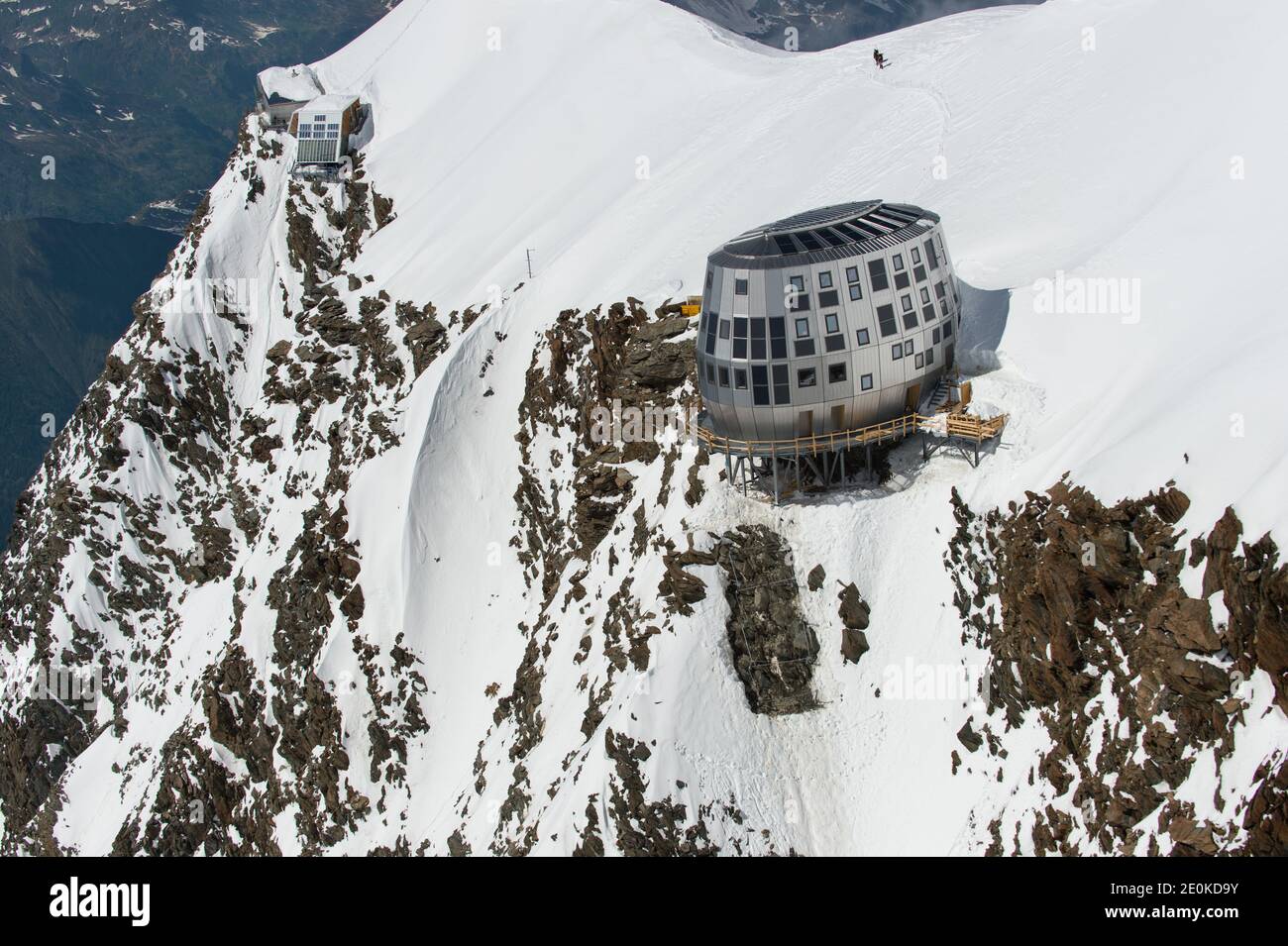 General View Of The Newly Opened Refuge Du Gouter Located Near The Peak Of Aiguille Du Gouter In The French Alps District Of St Gervais France On June 16 11 The New