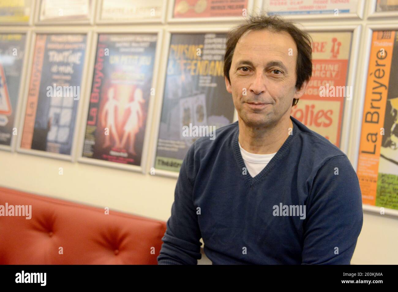Eric Metayer poses for photographers at Theatre la Bruyere in Paris