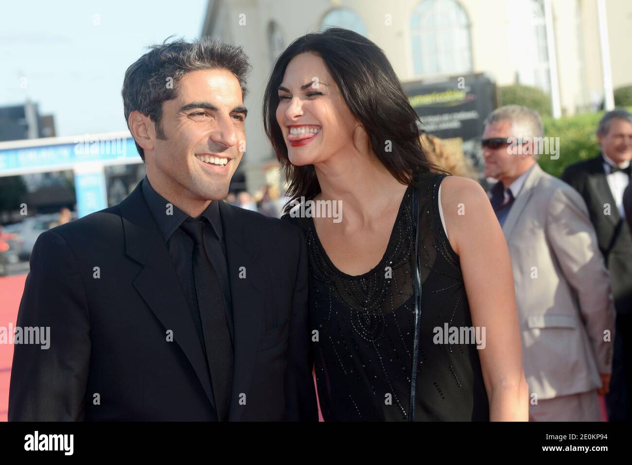 Ary Abittan and Helena Noguerra attending the opening ceremony of the 38th Deauville American Film Festival in Deauville, France on August 31, 2012. Photo by Nicolas Briquet/ABACAPRESS.COM Stock Photo