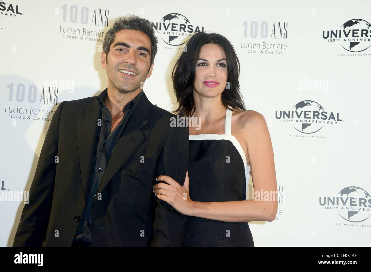 Ary Abittan and Helena Noguerra attending '100th anniversary of Universal and Lucien Barriere' party held at Hotel Royal Barriere during the 38th Deauville American Film Festival in Deauville, France on September 1, 2012. Photo by Nicolas Briquet/ABACAPRESS.COM Stock Photo