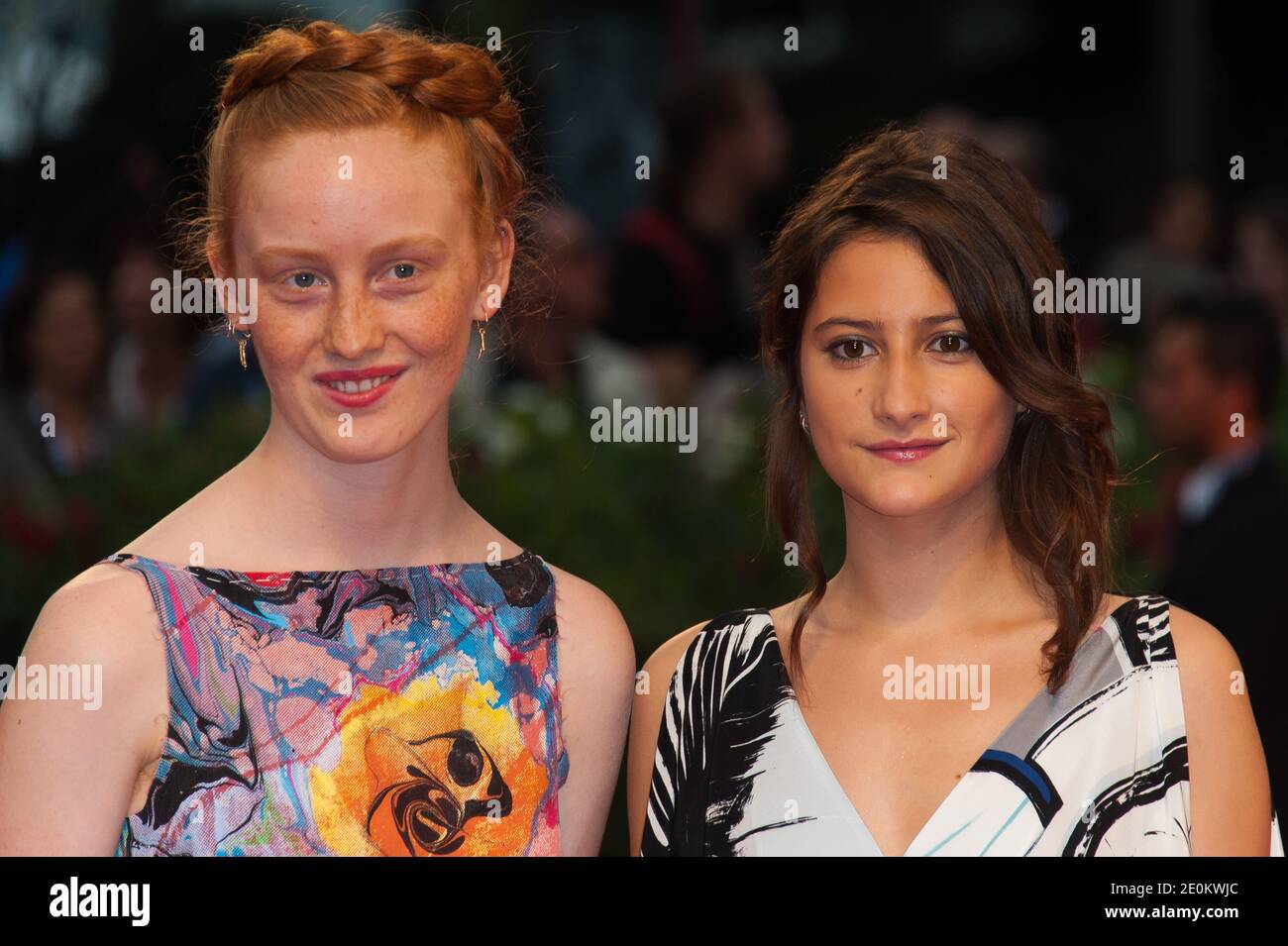 India Salvor Menuez and Lola Creton attending the Apres Mai premiere  during the 69th Venice Film Festival at the Palazzo del Casino in Venice,  Italy on September 3, 2012. Photo by Nicolas
