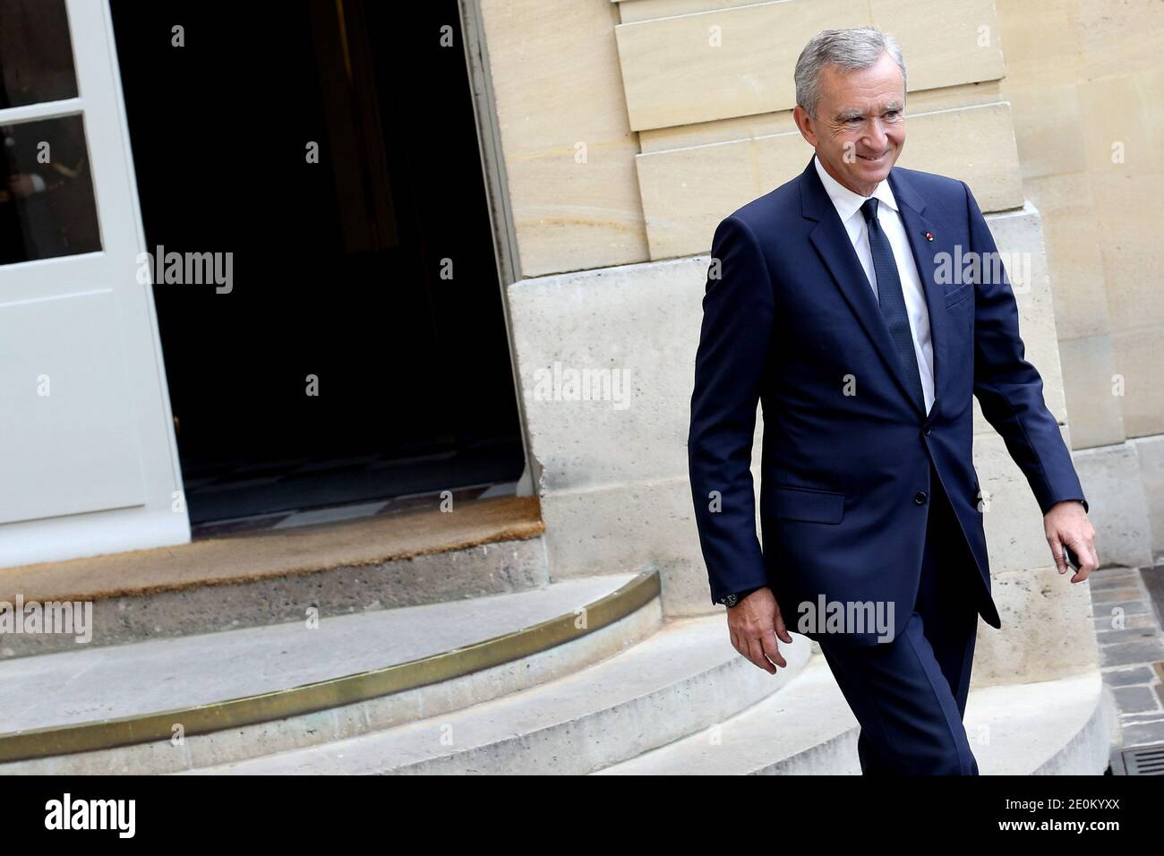 Luxury group LVMH CEO Bernard Arnault leaves the Hotel De Matignon after a  meeting with French Prime minister Jean-Marc Ayrault, in Paris, France on  september 05, 2012. Photo by Stephane Lemouton/ABACAPRESS.COM Stock