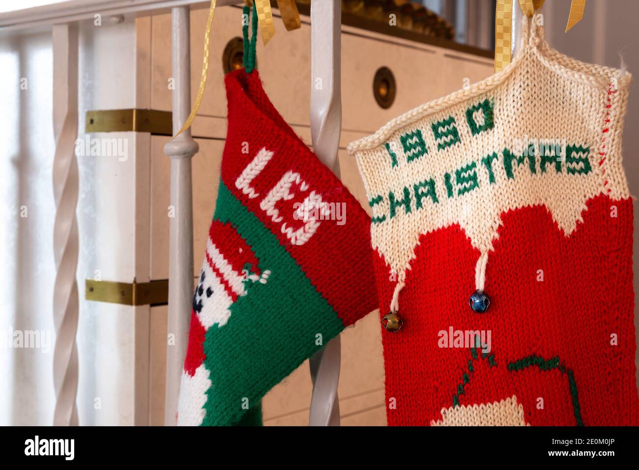 Vintage Knitted Christmas Stockings