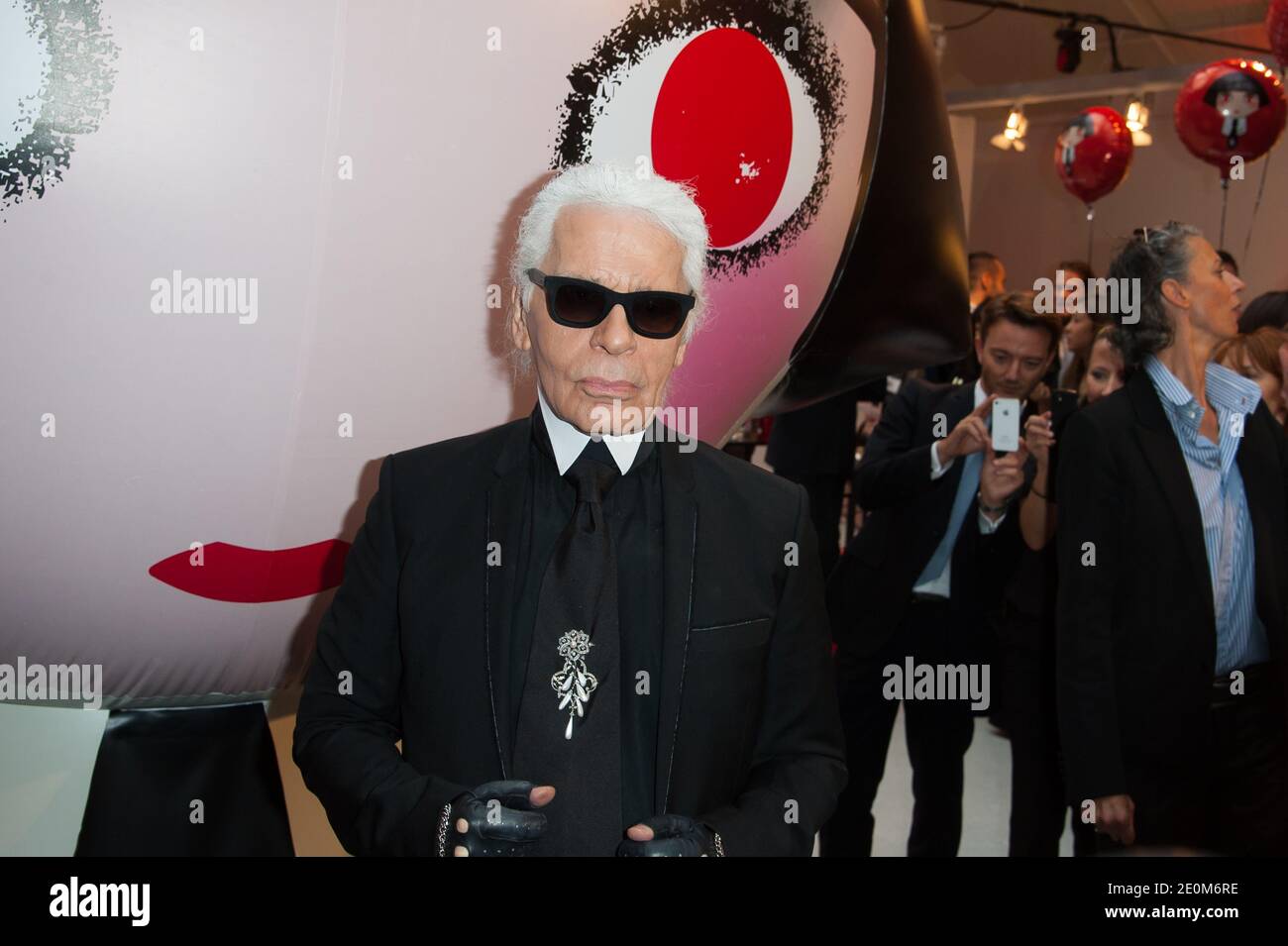 Karl Lagerfeld attends at the Sho Uemura event at Espace Commines